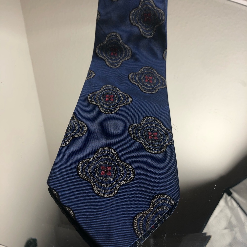 Christian Dior Navy Blue Silk Tie